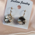 Single Stone Leverback Earrings