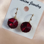Single Stone Leverback Earrings